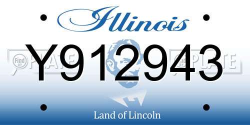 Y912943 Illinois License Plate