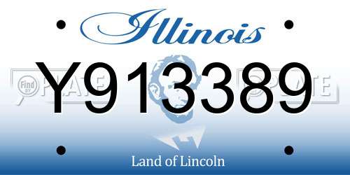 Y913389 Illinois License Plate