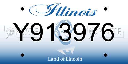 Y913976 Illinois License Plate