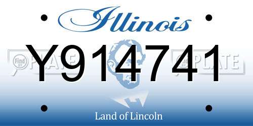 Y914741 Illinois License Plate