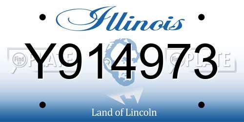 Y914973 Illinois License Plate