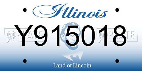 Y915018 Illinois License Plate