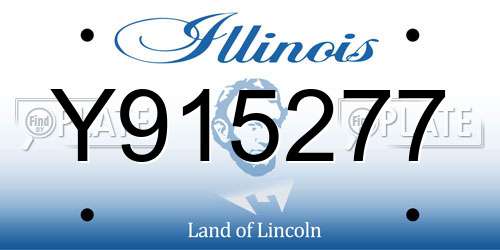 Y915277 Illinois License Plate