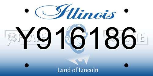 Y916186 Illinois License Plate