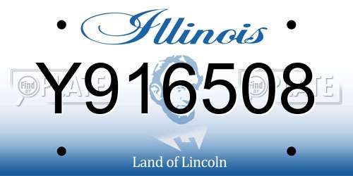 Y916508 Illinois License Plate