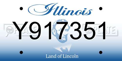 Y917351 Illinois License Plate