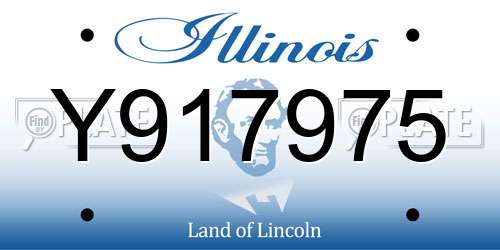 Y917975 Illinois License Plate