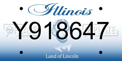Y918647 Illinois License Plate