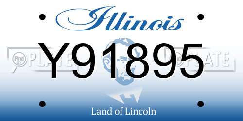 Y91895 Illinois License Plate