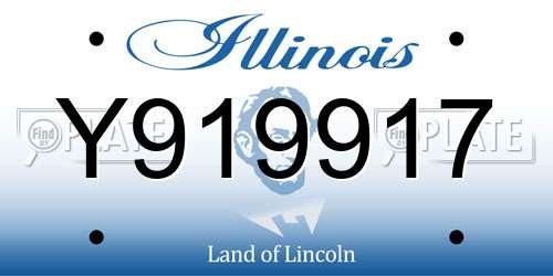 Y919917 Illinois License Plate