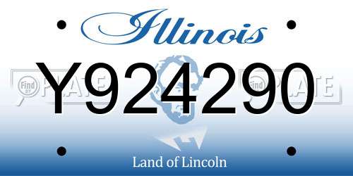 Y924290 Illinois License Plate