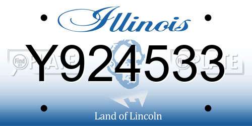 Y924533 Illinois License Plate