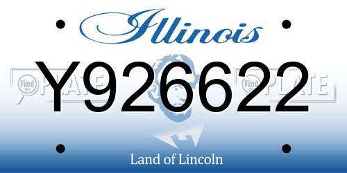 Y926622 Illinois License Plate