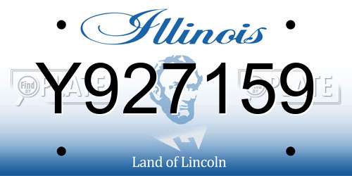 Y927159 Illinois License Plate