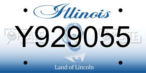 Y929055 Illinois License Plate