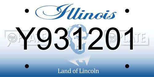 Y931201 Illinois License Plate