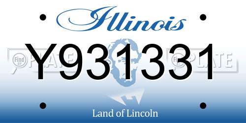 Y931331 Illinois License Plate