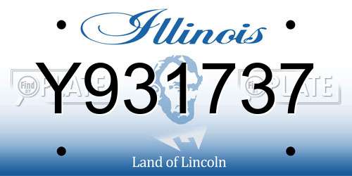 Y931737 Illinois License Plate