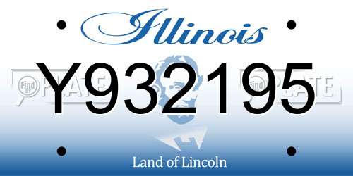 Y932195 Illinois License Plate