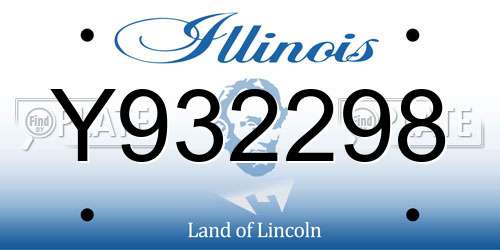 Y932298 Illinois License Plate