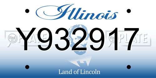 Y932917 Illinois License Plate