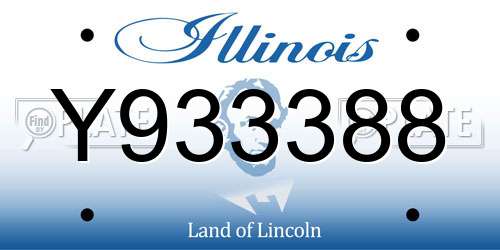 Y933388 Illinois License Plate