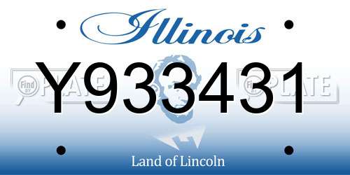 Y933431 Illinois License Plate