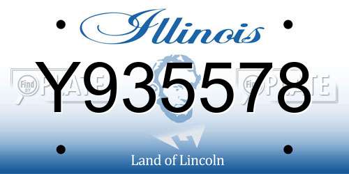 Y935578 Illinois License Plate