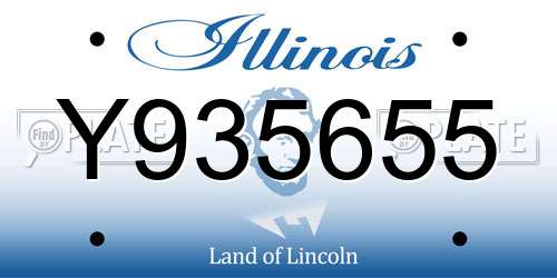 Y935655 Illinois License Plate