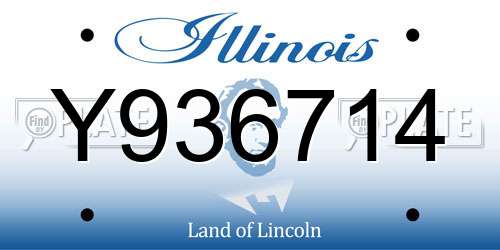 Y936714 Illinois License Plate