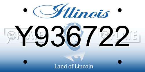 Y936722 Illinois License Plate