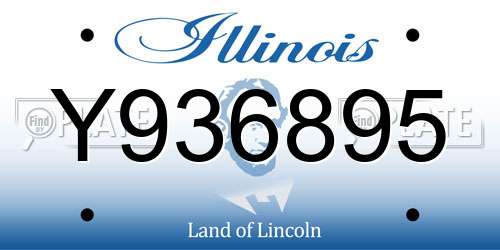 Y936895 Illinois License Plate