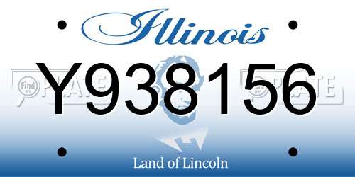 Y938156 Illinois License Plate