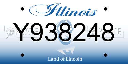 Y938248 Illinois License Plate