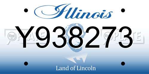 Y938273 Illinois License Plate