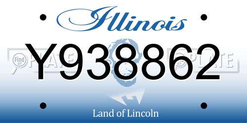 Y938862 Illinois License Plate