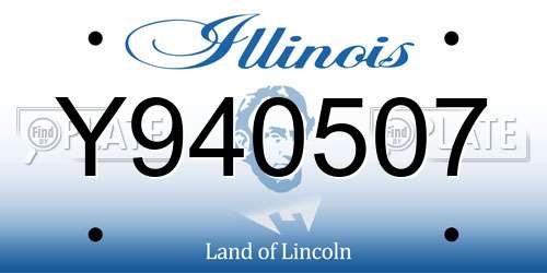 Y940507 Illinois License Plate