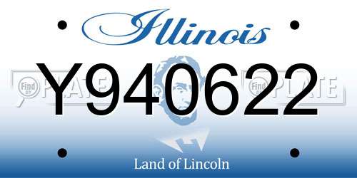 Y940622 Illinois License Plate