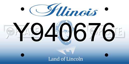 Y940676 Illinois License Plate