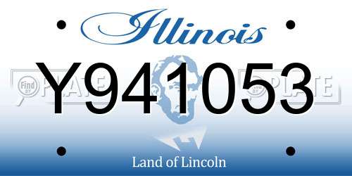 Y941053 Illinois License Plate