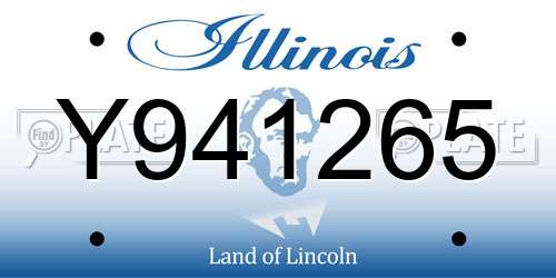 Y941265 Illinois License Plate