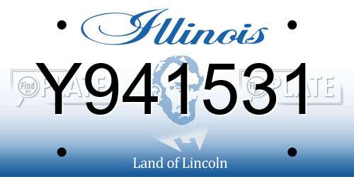 Y941531 Illinois License Plate
