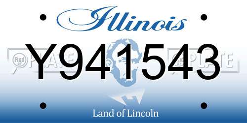 Y941543 Illinois License Plate