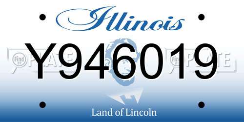 Y946019 Illinois License Plate