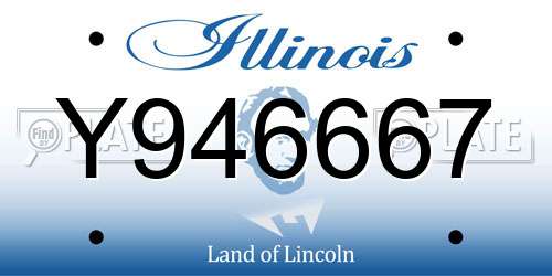 Y946667 Illinois License Plate