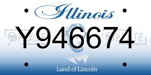 Y946674 Illinois License Plate