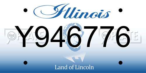 Y946776 Illinois License Plate