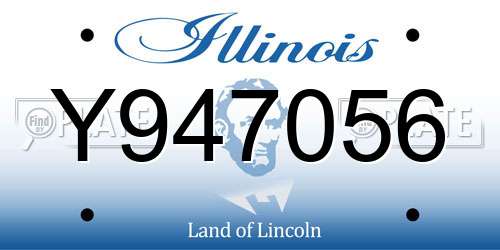 Y947056 Illinois License Plate