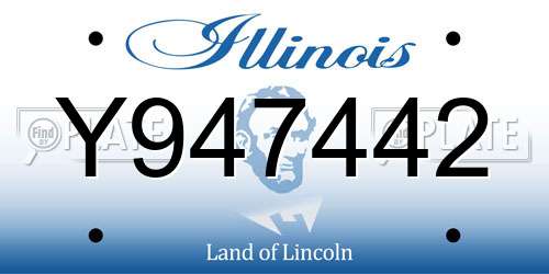 Y947442 Illinois License Plate
