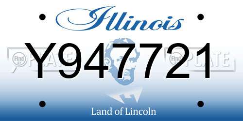 Y947721 Illinois License Plate